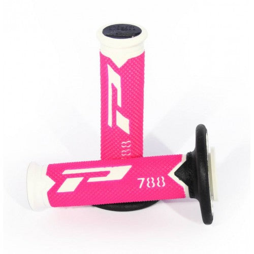 Load image into Gallery viewer, Progrip 788 MX-Motocross Triple Density Grips Fluorescent Pink-White
