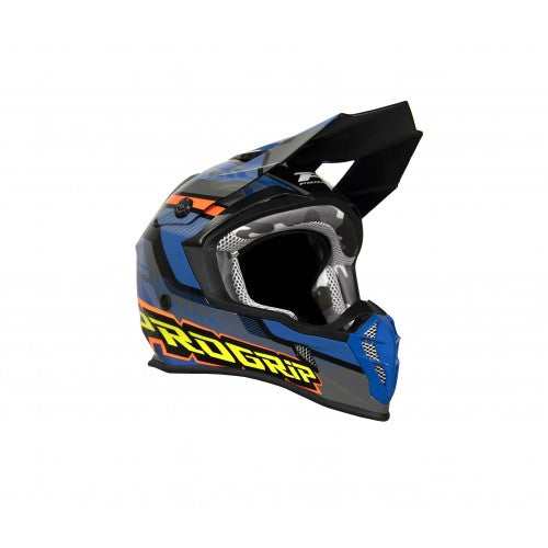 Load image into Gallery viewer, Progrip 3180-130 ABS Motocross Helmet Blue/Petrol

