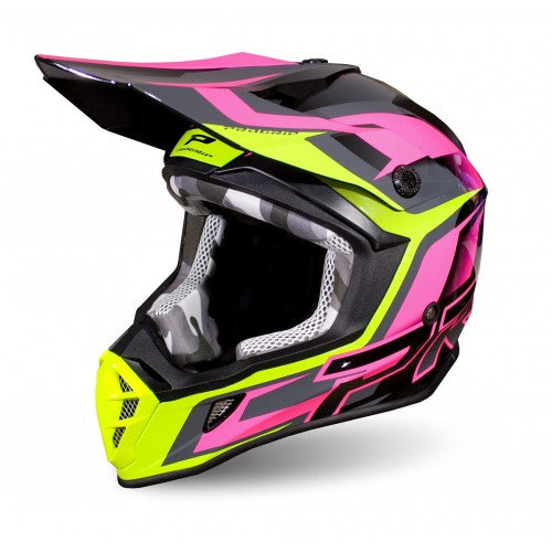 Load image into Gallery viewer, Progrip 3180 ABS Motocross Helmet Black-Pink-Flo Yellow
