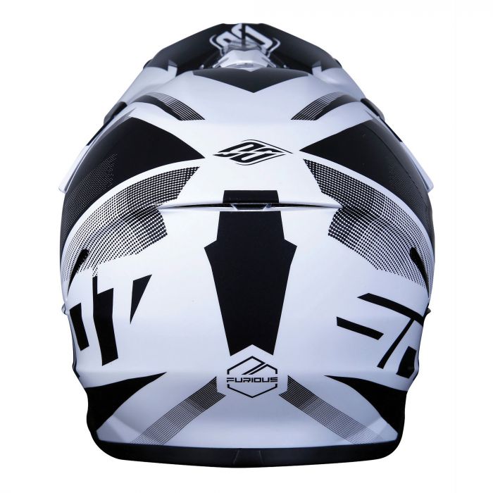 Load image into Gallery viewer, Shot Youth Furious MX Helmet Ultimate Black &amp; White
