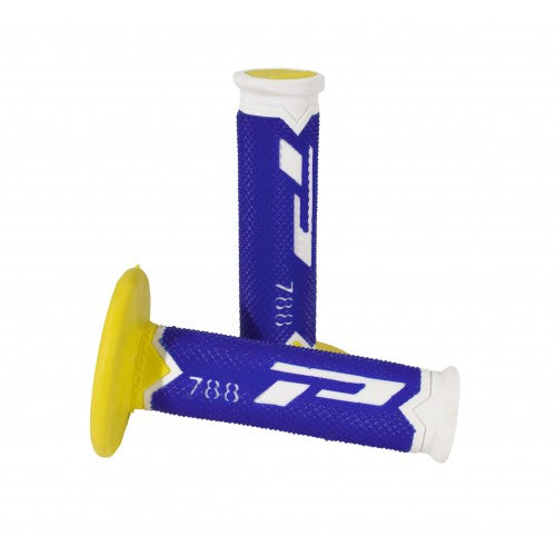 Load image into Gallery viewer, Progrip 788 MX-Motocross Triple Density Grips Blue-Yellow
