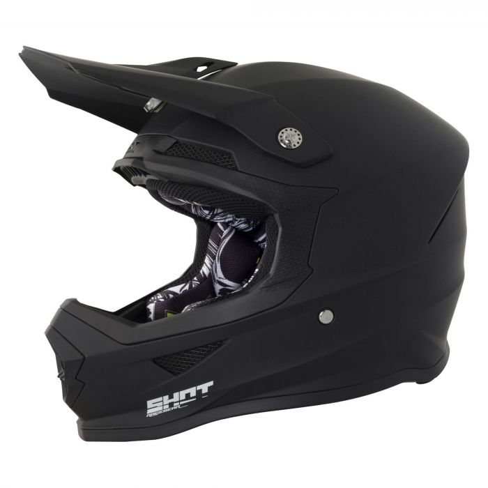 Shot Furious MX Helmet Solid Black Matt