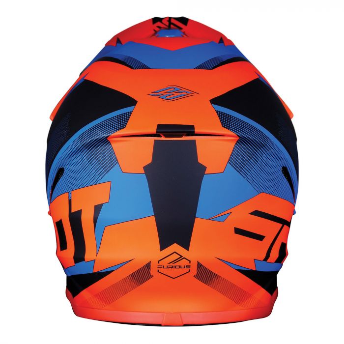 Load image into Gallery viewer, Shot Youth Furious MX Helmet Ultimate Neon Orange 2021 stock
