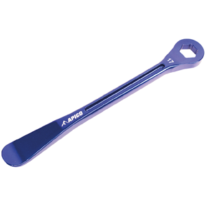 Load image into Gallery viewer, TYRE LEVER &amp; AXLE WRENCH COMBINATION TOOL CNC ALUMINIUM 17MM BLUE
