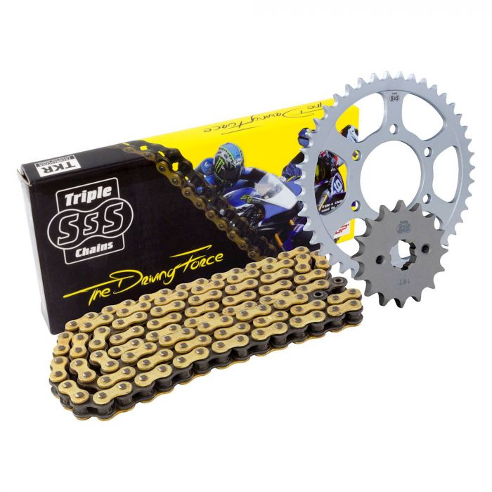 Triple S Chain and Sprocket Kit for KTM 525XC '08-'11 (15 Tooth Front - 38 Tooth Rear - 520-118 Chain)