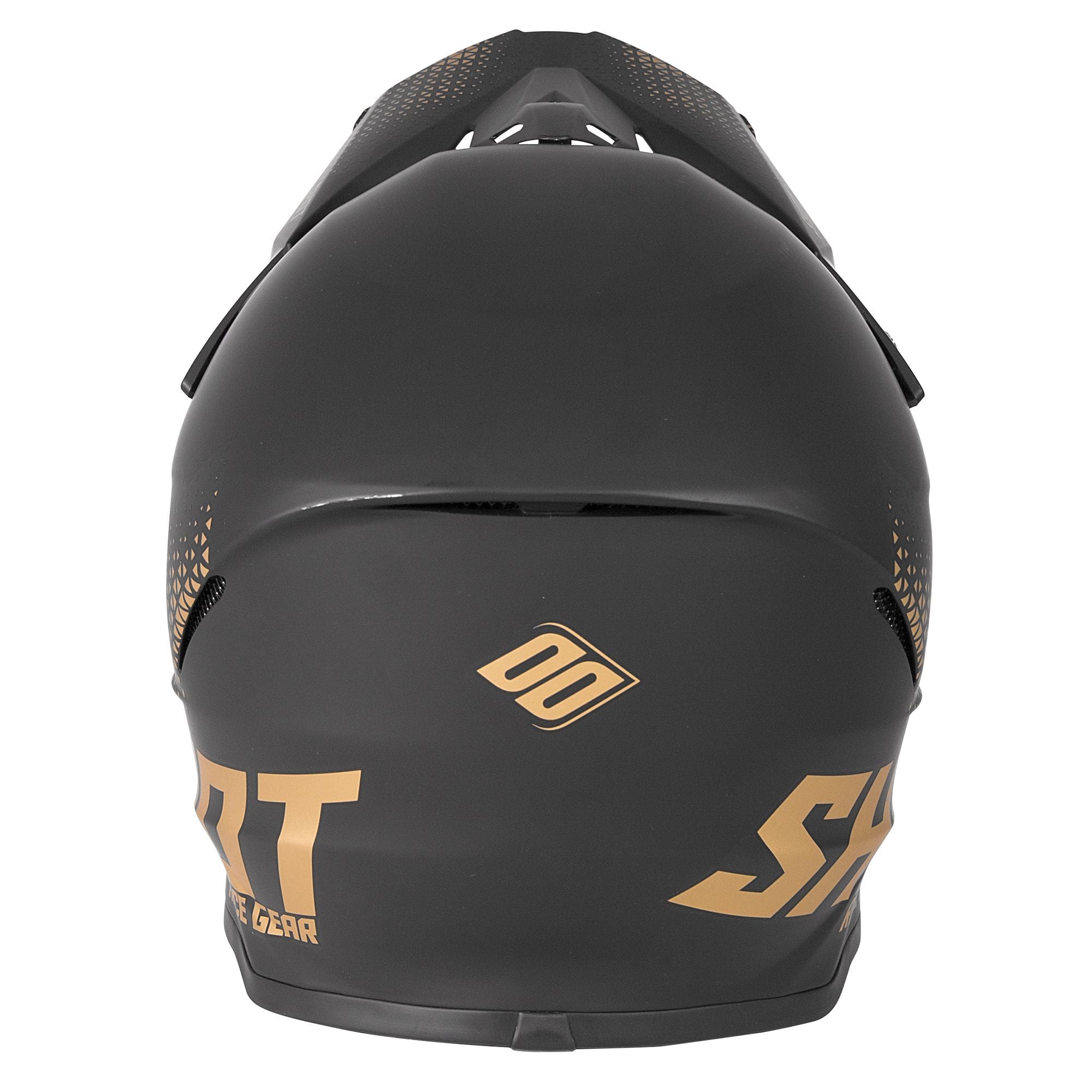 Load image into Gallery viewer, Shot Furious MX Helmet Adult - Raw Black Gold Matt
