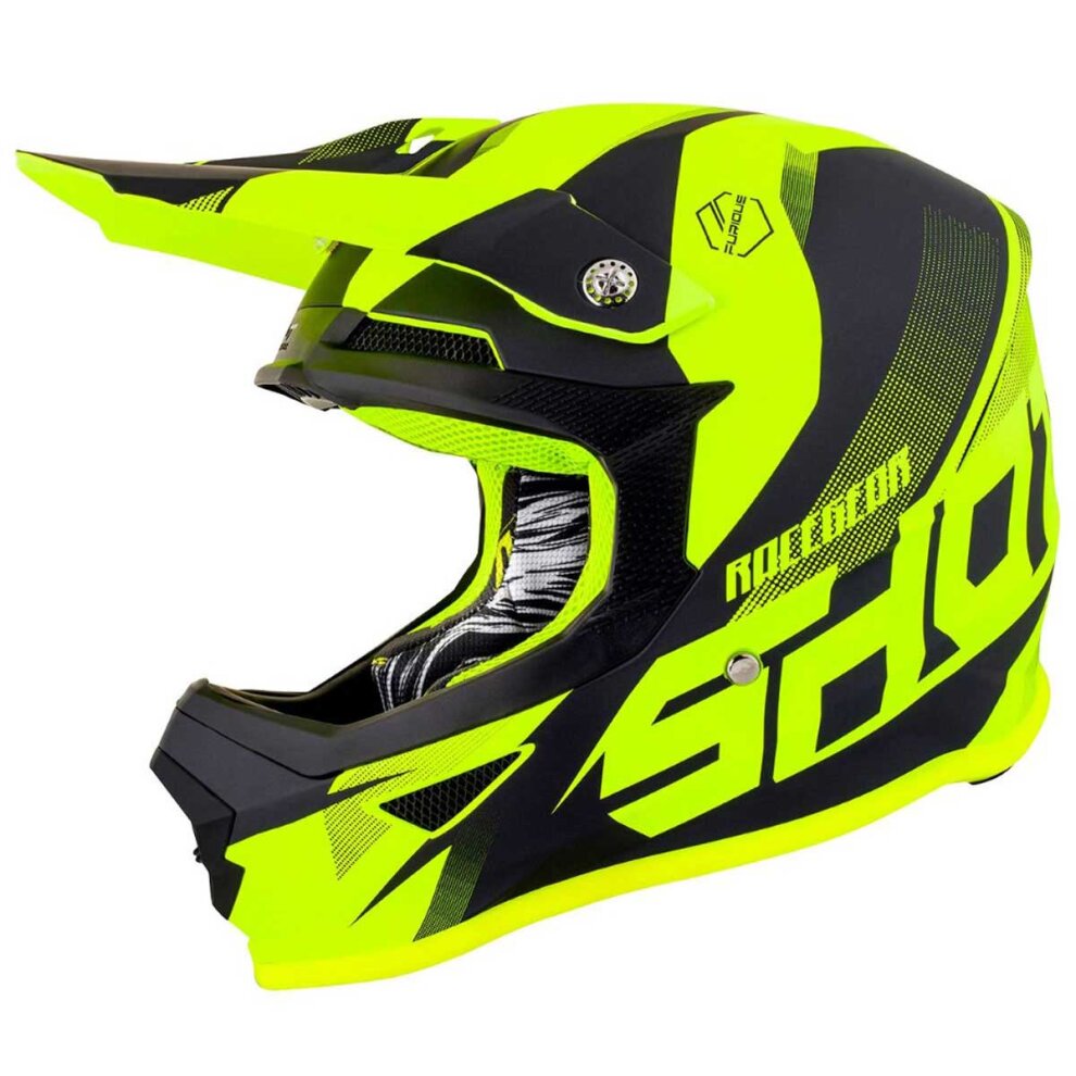 Load image into Gallery viewer, Shot Youth Furious MX Helmet Ultimate Neon Yellow 2021 stock
